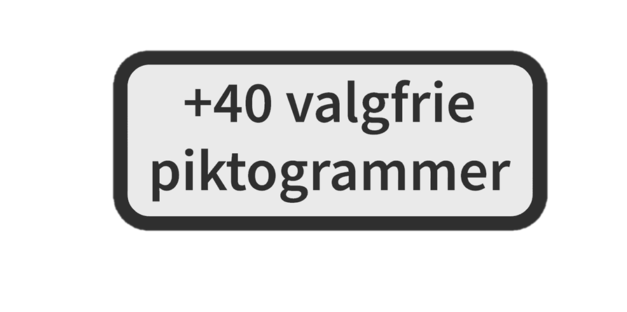 40 ekstra piktogrammer ved køb af +pakkerne